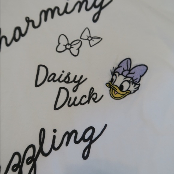 Disney‎ Uniqlo - White Embroidered Graphic T-Shirt - size Medium - Picture 3 of 8